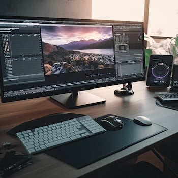 video-editor-working-place