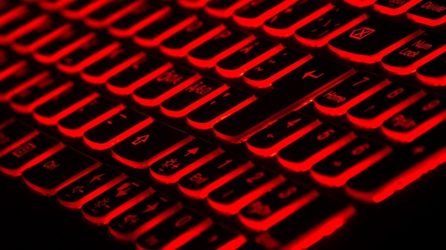 red keyboard